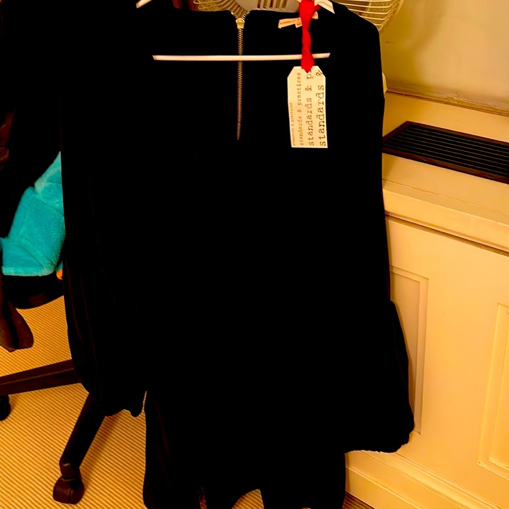 Standards and practices navy scoop neck dress